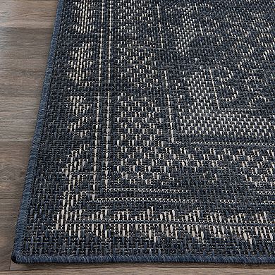 World Rug Gallery Bohemian Border Indoor Outdoor Area Rug