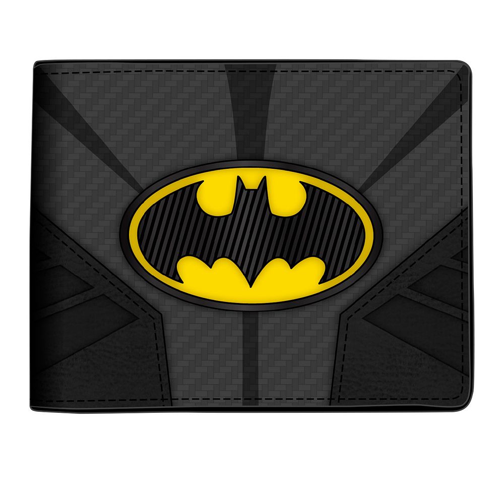 Men's Batman Metal Badge Bifold Wallet