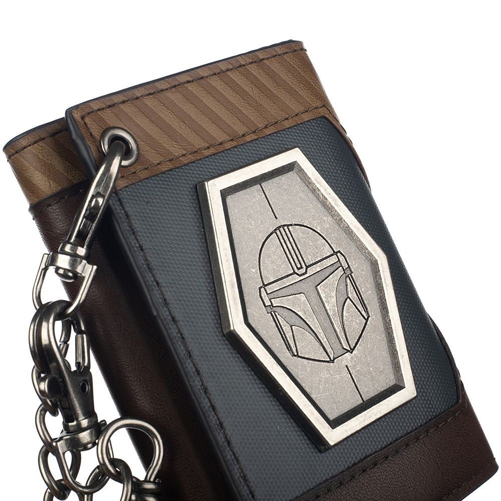 Buckle-Down Men's Mandalorian Bifold Wallet - Officially Licensed Star Wars Vegan Leather Wallet