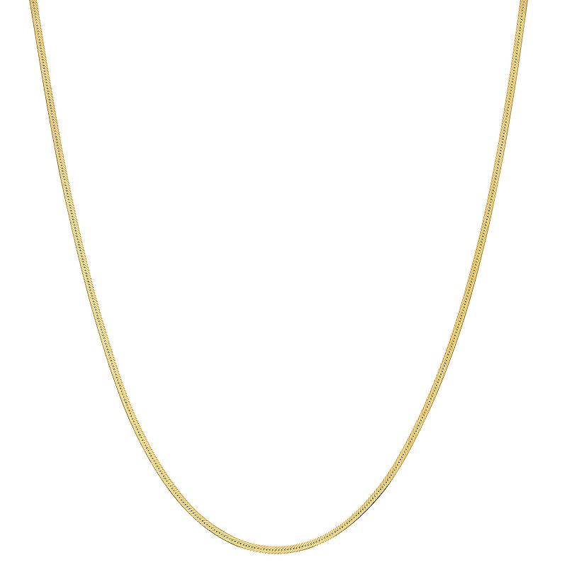 Danecraft 24kt Gold Over Sterling Silver Herringbone Chain Necklace, Women