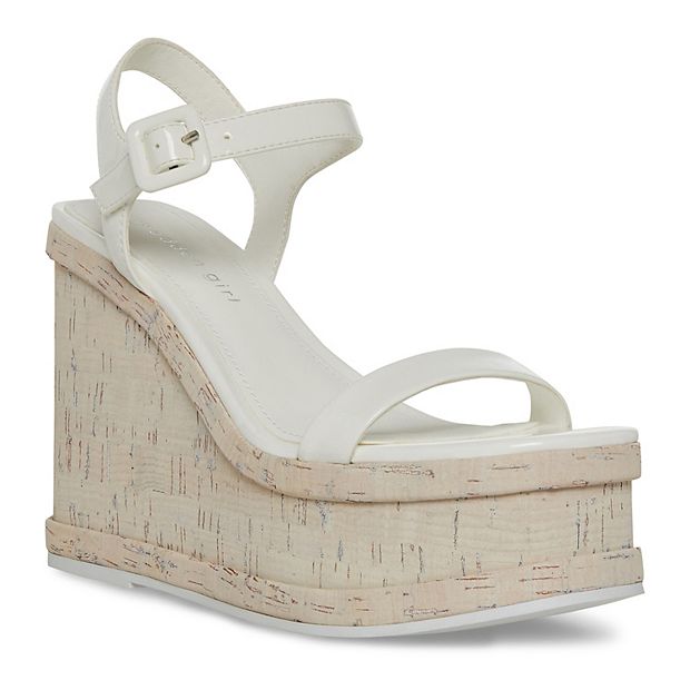 Kohls white hot sale wedge sandals