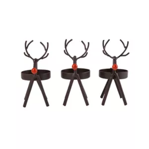 Studio 66 Mini Reindeer Tealight Holders - Set Of 3