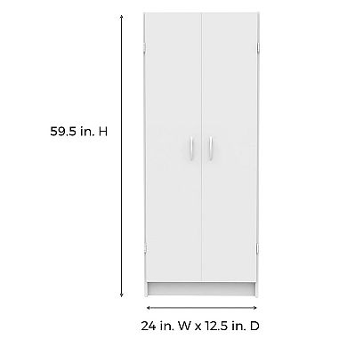 ClosetMaid 896700 12.5 x 24 x 59.5 Inch Adjustable 4 Shelf Pantry Cabinet, White