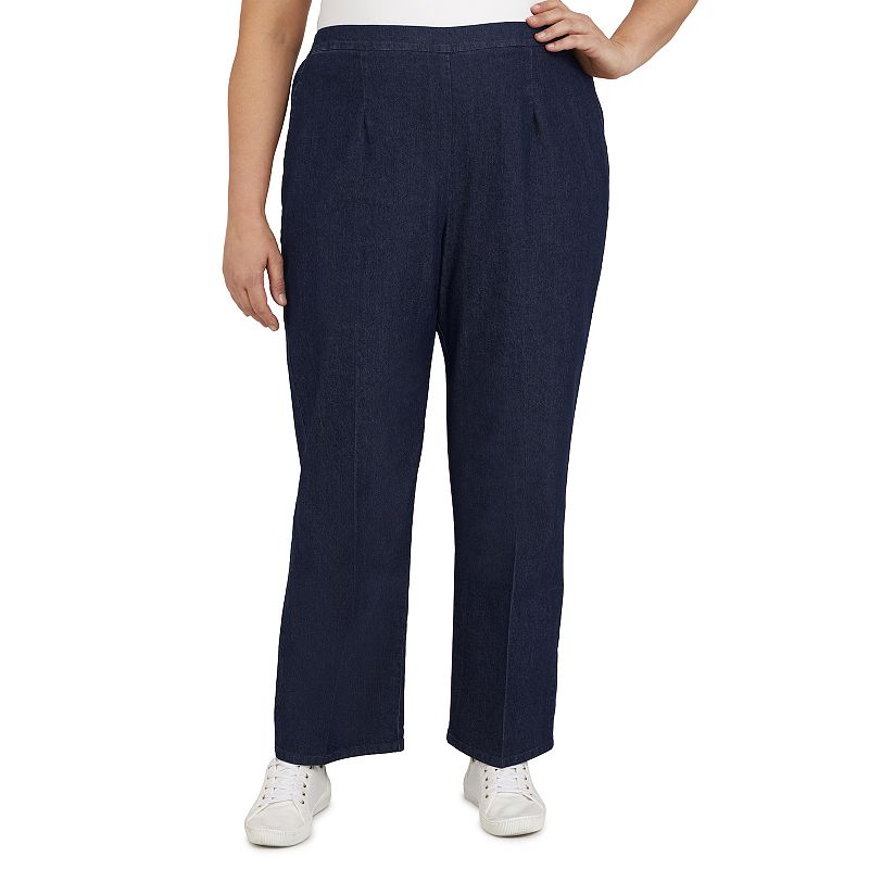 UPC 196389083427 product image for Plus Size Alfred Dunner Straight-Leg Jeans, Women's, Size: 16W Short, Blue | upcitemdb.com