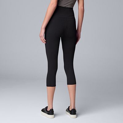 Women s Simply Vera Vera Wang High Rise Cotton Shaping Capri Leggings