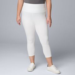 White Capri Leggings for Women