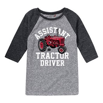 Boys 8-20 Case IH Tractor Driver Raglan Graphic Tee