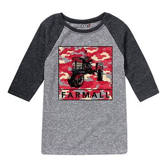 Boys 8-20 Case IH Camo Farmall Raglan Graphic Tee