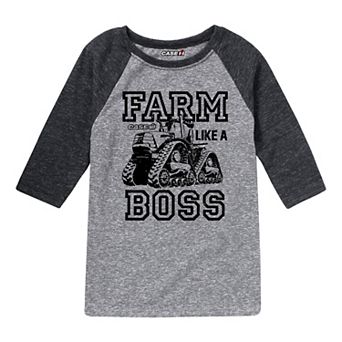 Boys 8-20 Case IH Farm Like A Boss Raglan Graphic Tee