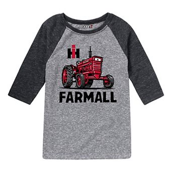 Boys 8-20 Case IH Farmall Tractor Raglan Graphic Tee