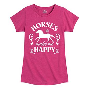 Girls 7-16 Case IH Horses Make Me Happy Graphic Tee