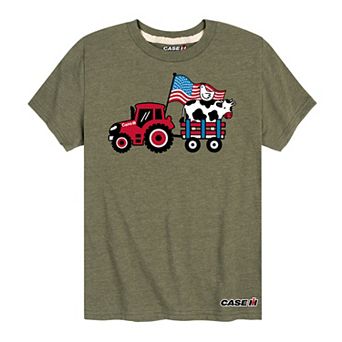 Boys 8-20 Case IH Americana Tractor Cow Graphic Tee