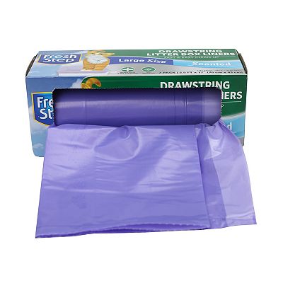 Fresh Step Drawstring Litter Box Liners Scented, Large Size, 30