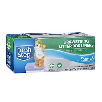 Fresh Step Drawstring Litter Box Liners Scented, Jumbo Size, 36" x 19" - 7 Count