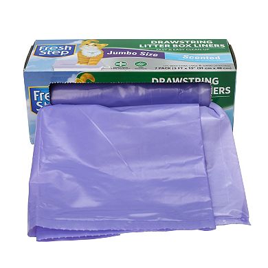 Fresh Step Drawstring Litter Box Liners Scented, Jumbo Size, 36" x 19" - 7 Count