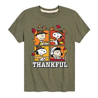 Boys 8-20 Peanuts Thankful Thanksgiving Graphic Tee