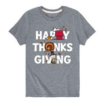 Boys 8-20 Peanuts Happy Thanksgiving Graphic Tee