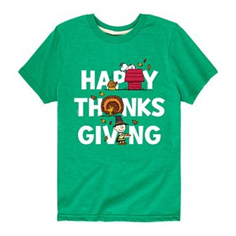 Boys 8-20 Peanuts Happy Thanksgiving Graphic Tee