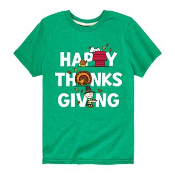 Boys 8-20 Peanuts Happy Thanksgiving Graphic Tee