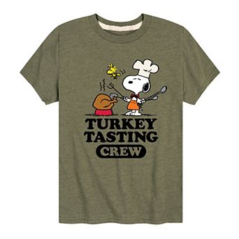 Boys 8-20 Peanuts Turkey Tasting Crew Graphic Tee
