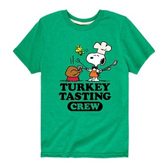 Boys 8-20 Peanuts Turkey Tasting Crew Graphic Tee