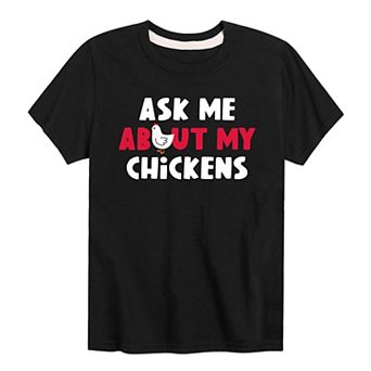 Boys 8-20 Ask Me About My Chickens Graphic Tee