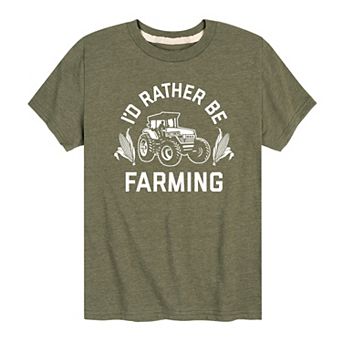 Boys 8-20 Rather Be Farming Tractor Graphic Tee