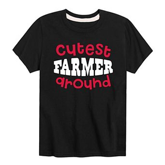 Boys 8-20 Cutest Farmer Around Graphic Tee