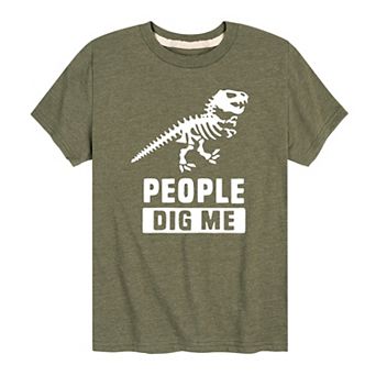Boys 8-20 People Dig Me Dinosaur Graphic Tee