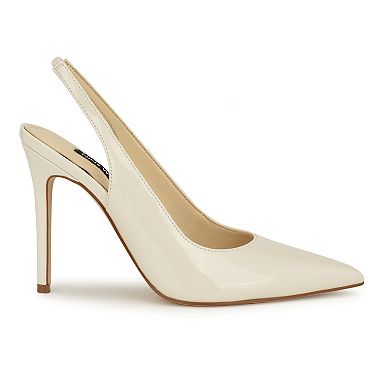Nine West Feather Women's Leather Sling Back Pumps