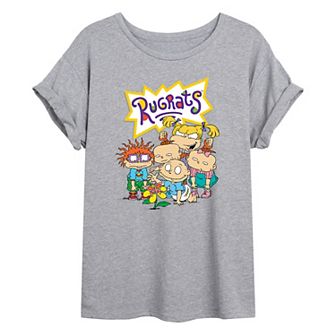 Juniors' Rugrats Characters Oversized Graphic Tee