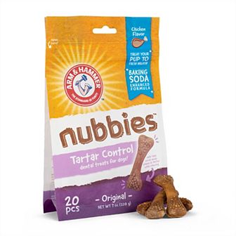 Arm & Hammer Dental Treats for Dogs, Nubbies, Small Size, Chicken Flavor, 20 Count Bag