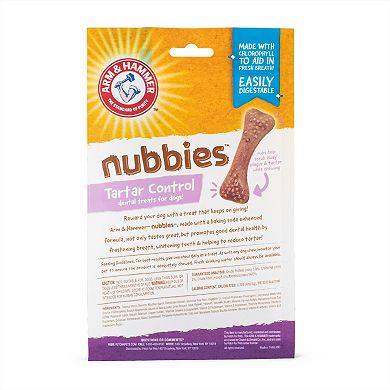 Arm & Hammer Dental Treats for Dogs, Nubbies, Small Size, Chicken Flavor, 20 Count Bag