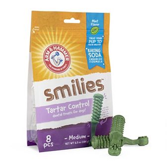 Arm & Hammer Dental Treats for Dogs, Smilies, Original Size, Mint Flavor, Bag