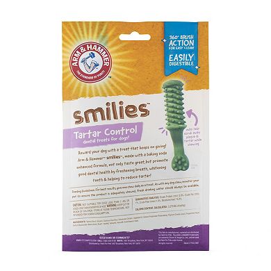 Arm & Hammer Dental Treats for Dogs, Smilies, Original Size, Mint Flavor, Bag