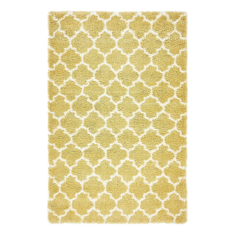 Unique Loom Marble Rabat Shag Rug, Yellow, 9X12 Ft