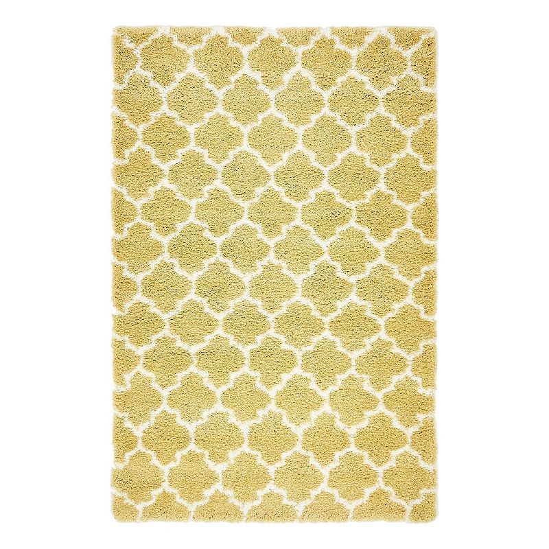 Unique Loom Marble Rabat Shag Rug, Yellow, 9X12 Ft