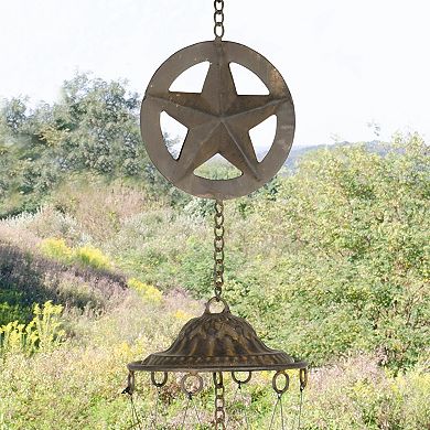 Carson Rustic Country Texas Wind Chime Wall Decor
