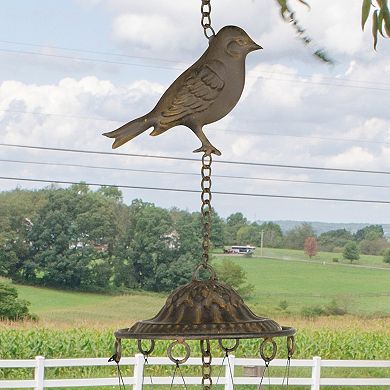 Carson Rustic Country Bird Wind Chime Wall Decor
