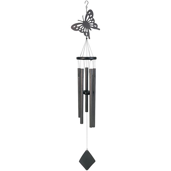 Carson Black Butterfly Wind Chime Wall Decor