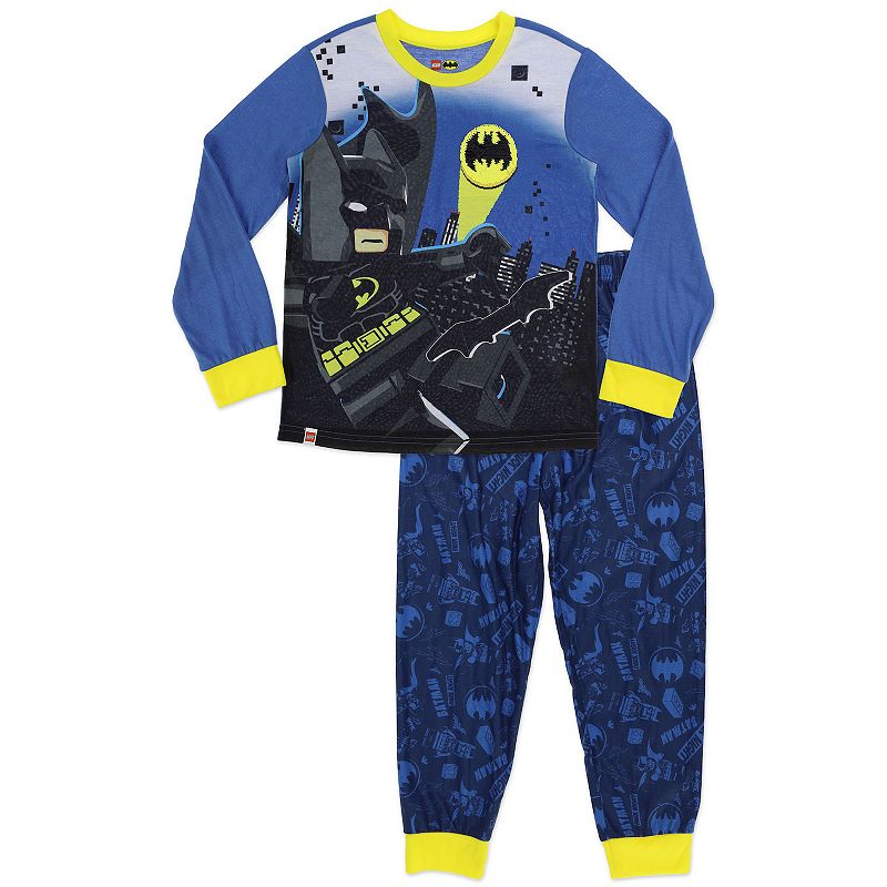 Boys 4-12 Lego Batman Bat Signal 2-Piece Pajama Set, Boys, Size: 6-7, Blue