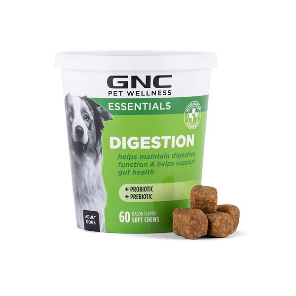 GNC Pets ESSENTIALS Digestion All Dog 60 ct 2.2g Soft Chews