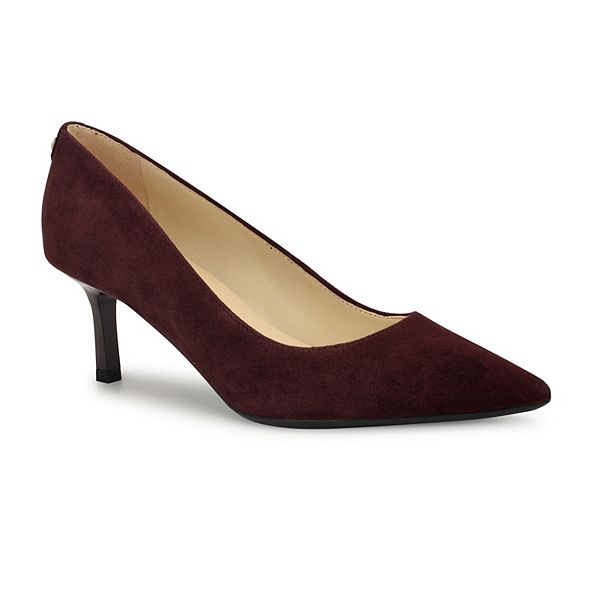 Nine West Kuna 9x9 Women's Leather Heels - Burgundy Suede (9)