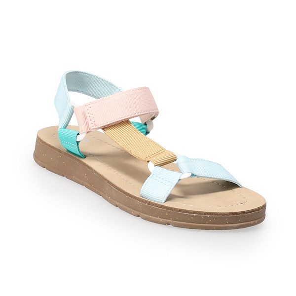 SO® Shell Girls' T Strap Sandals