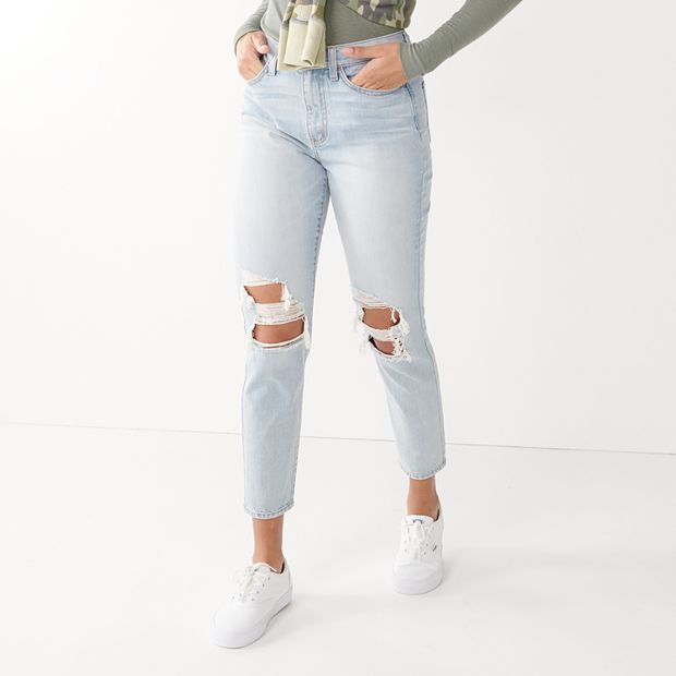 Juniors' SO® High Rise Mom Jeans