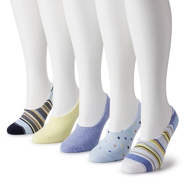 Womens Sonoma Goods For Life® 5-Pack No-Show Socks - Denim Multi
