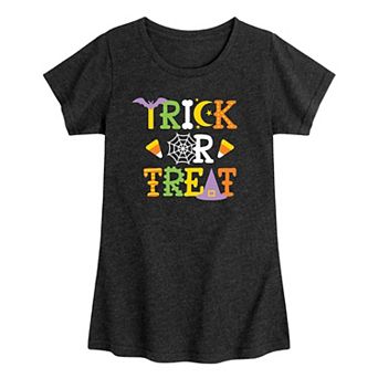 Girls 7-16 Trick Or Treat Halloween Graphic Tee