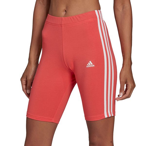 Red adidas biker online shorts