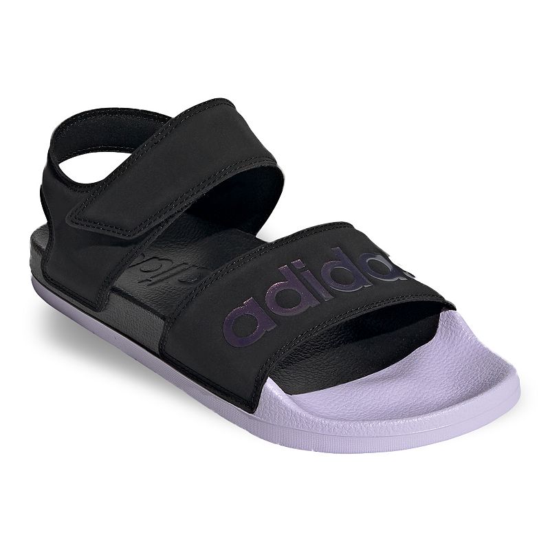 adidas Adilette Womens Strappy Sandals, Size: M6W7, Black