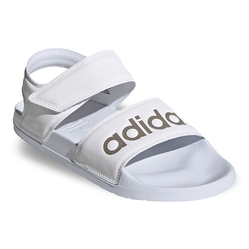 adidas Adilette Womens Strappy Sandals, Size: 7, White